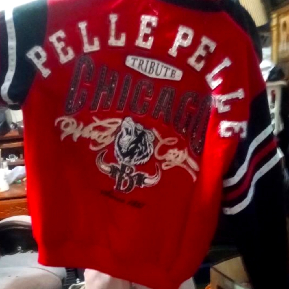 Red and black varsity style jacket